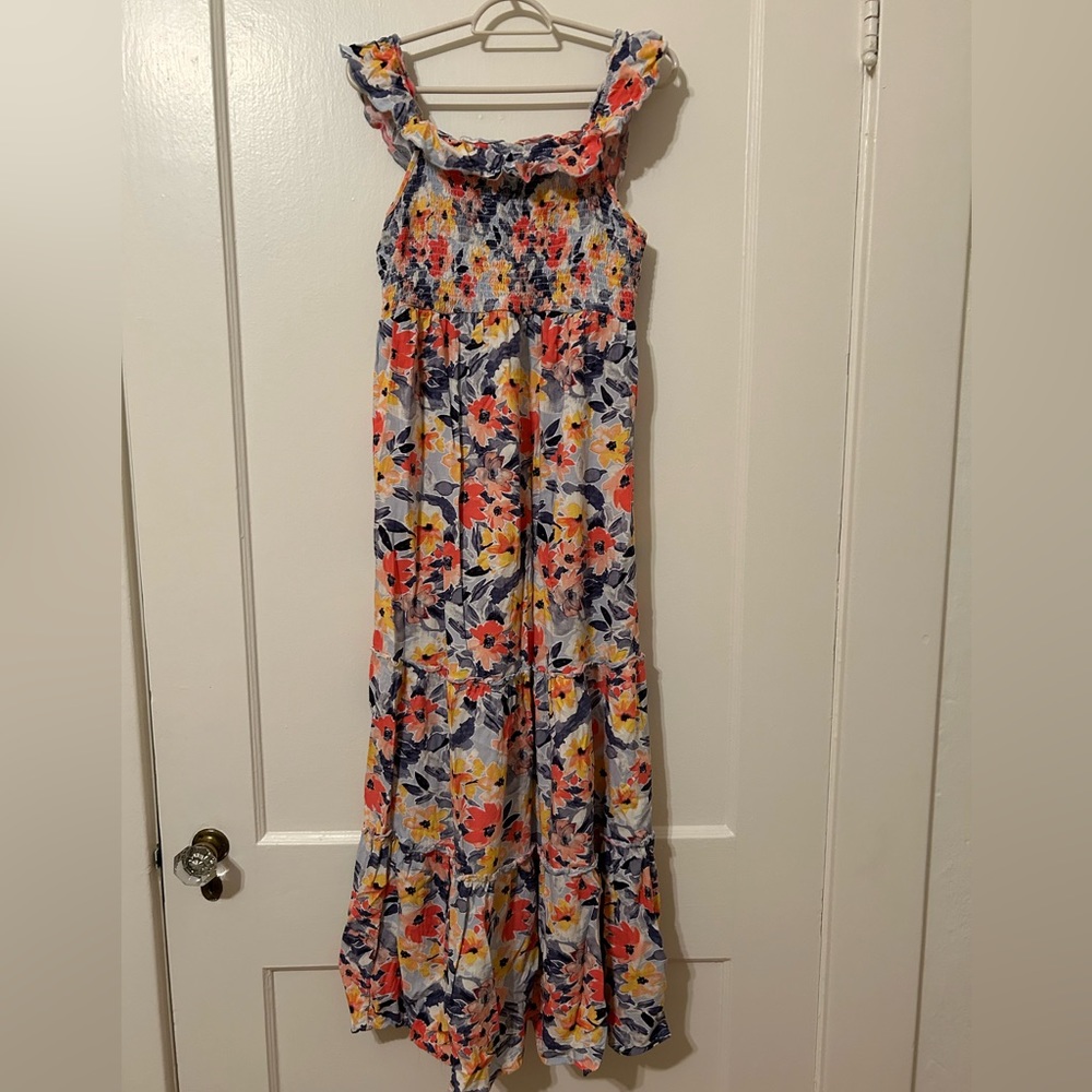 Maternity floral maxi dress- 100% rayon